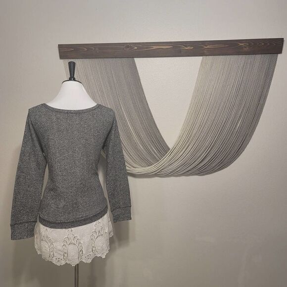 Anthro-Lili's Closet Lace Trim Sweater Sz M - Picture 3 of 4